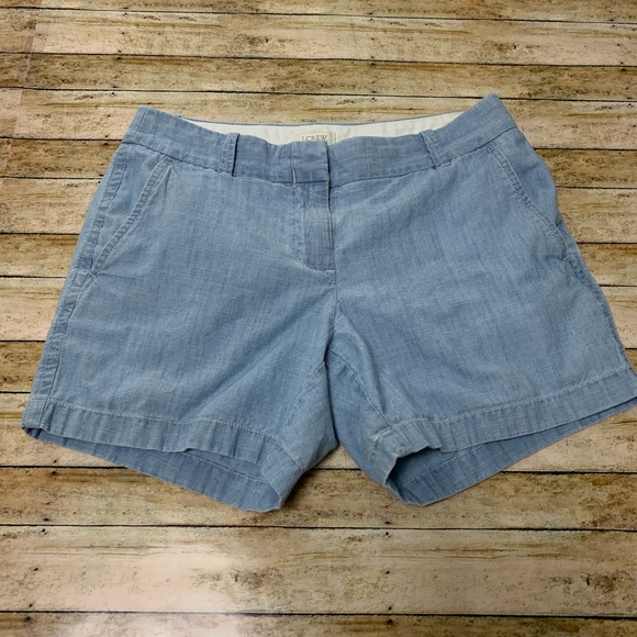 j.crew denim shorts chambray